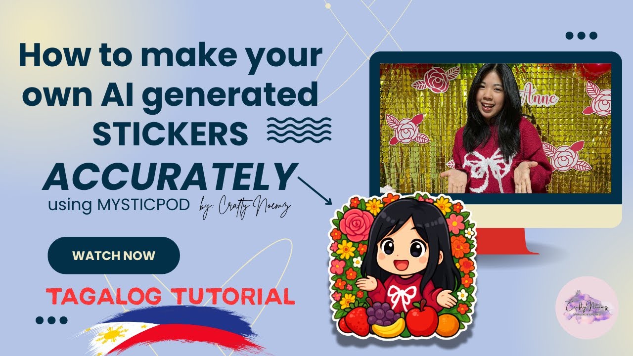 How to Make AI Generated Stickers Accurately using MysticPOD | Crafty Noemz Tutorial
