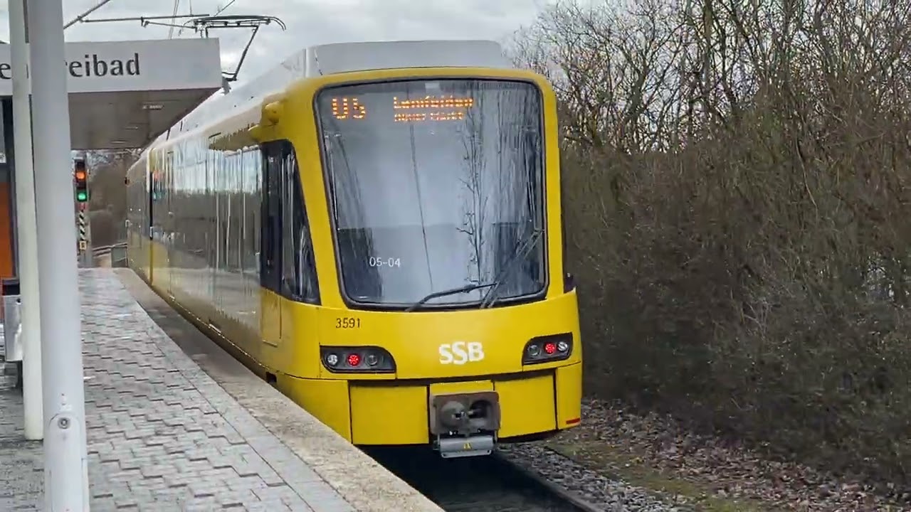Stadtbahn Stuttgart Linie U5 nach Leinfelden Neuer Markt DT8.15 3591/3592