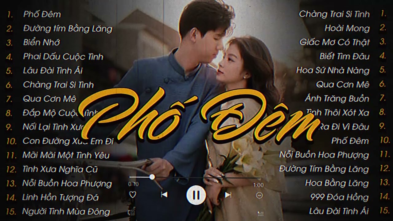 Phố Đêm, Đường Tím Bằng Lăng, Biển Nhớ, Phai Dấu Cuộc Tình | Nhạc 8x 9x Thành Đạt Remake Lofi