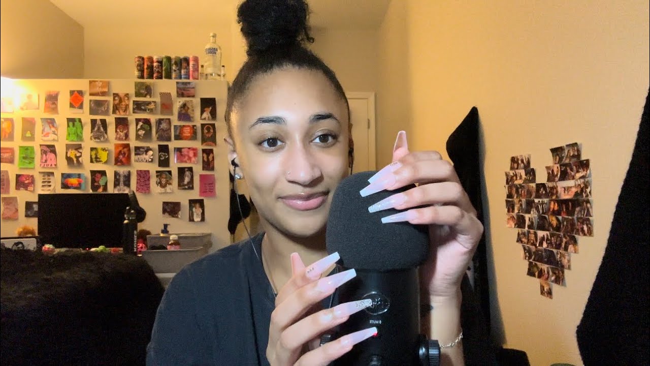 ASMR ♡ MIC SCRATCHING FROM YOUR HEAD DOWN YOUR SPINE w/ inaudible whispers 🧘🏽‍♀️