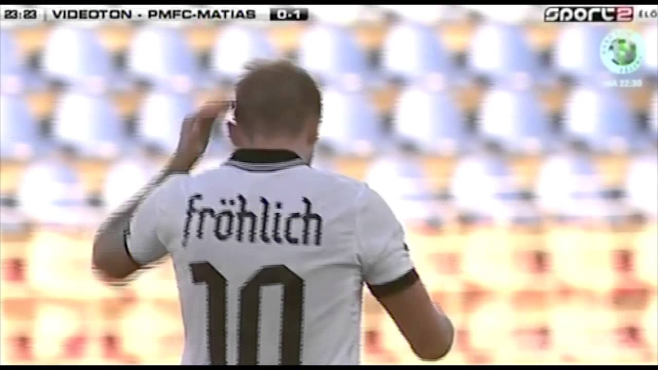Fröhlich Roland gólja a Videoton-PMFC-Matias meccsen