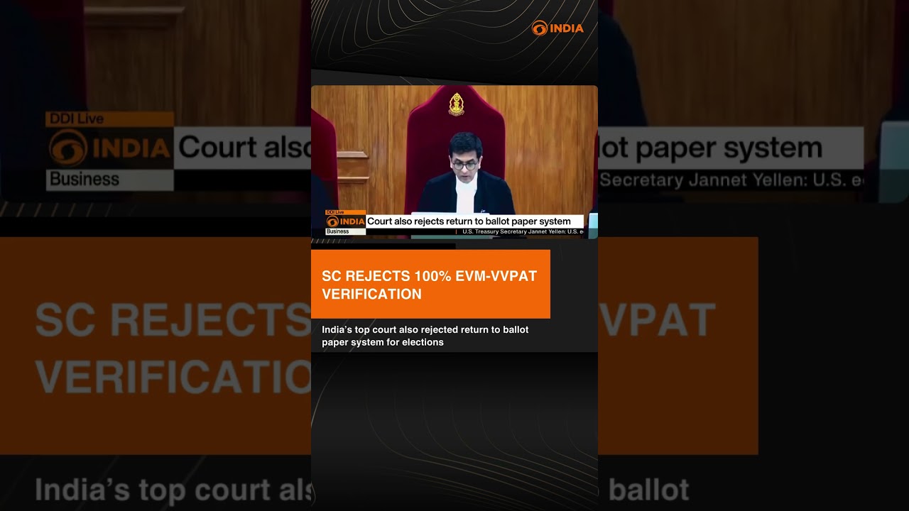 The Supreme Court rejected a plea seeking 100% cross-verification of votes cast on EVMS with VVPATs