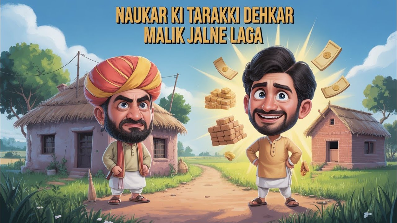 नौकर की तरक्की देखकर मालिक जला।। Cartoon Moral story//animation story 