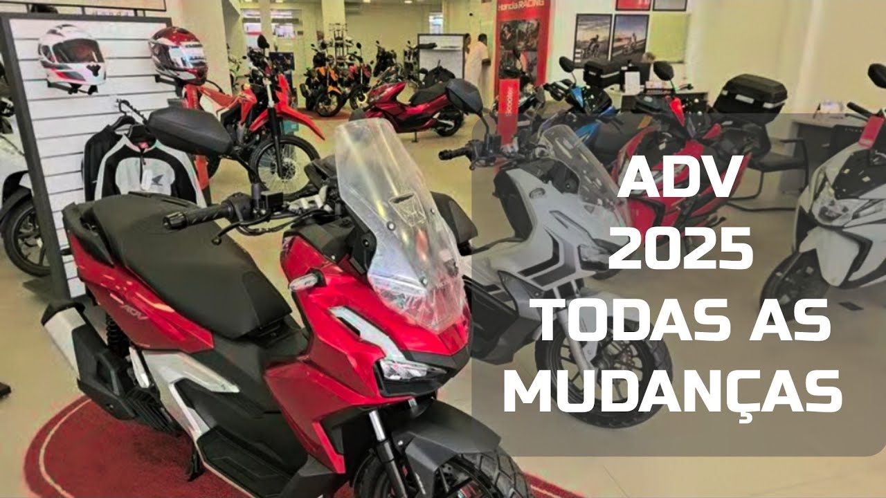 HONDA ADV 160cc 2025 comparativo entre a nova e o modelo antigo.