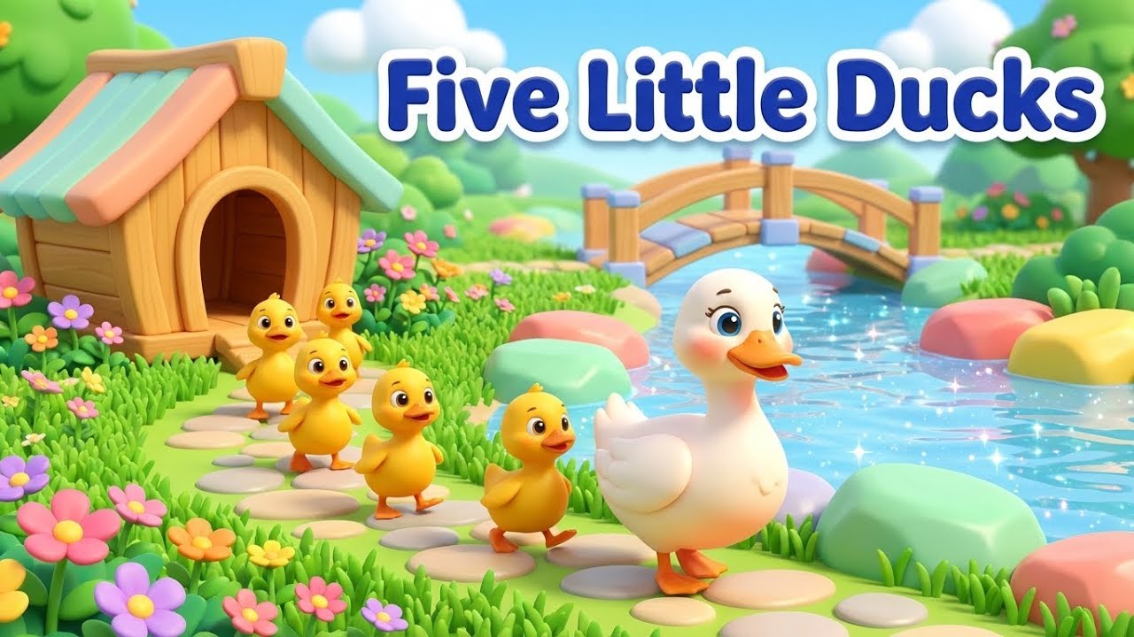 Five Little Ducks Went Swimming One Day 🦆 | Kids Nursery Rhyme | MeliMelo Kids