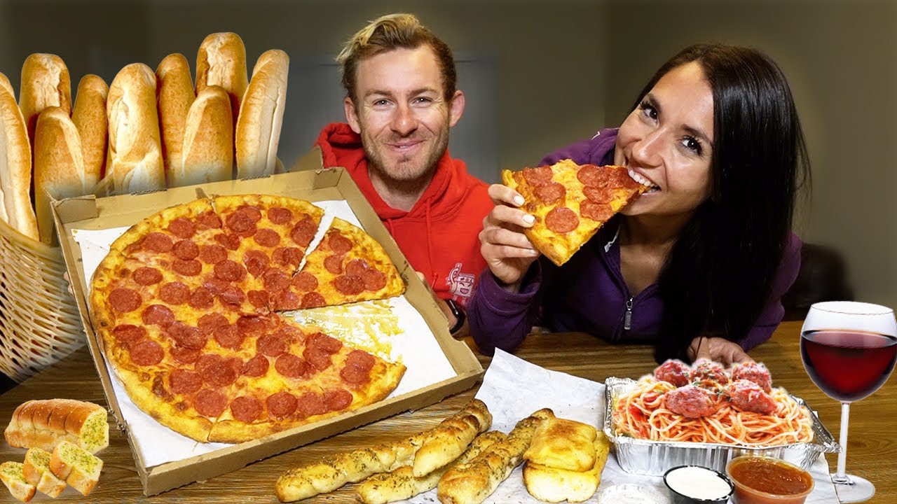 ULTIMATE PIZZA & PASTA MUKBANG! (OUR FAVORITES)
