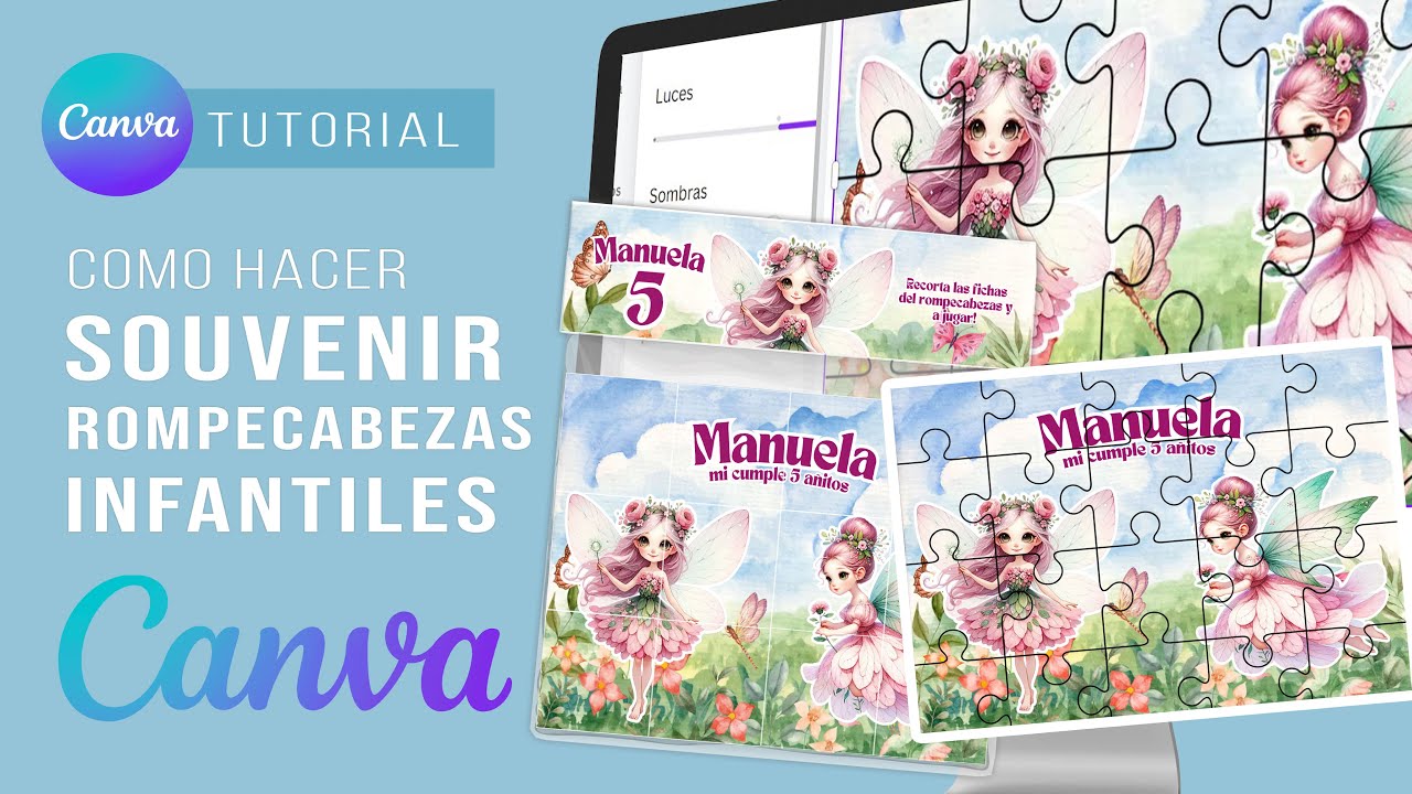 ¡Diseña INCREÍBLES ROMPECABEZAS para niños con Canva gratis en minutos!