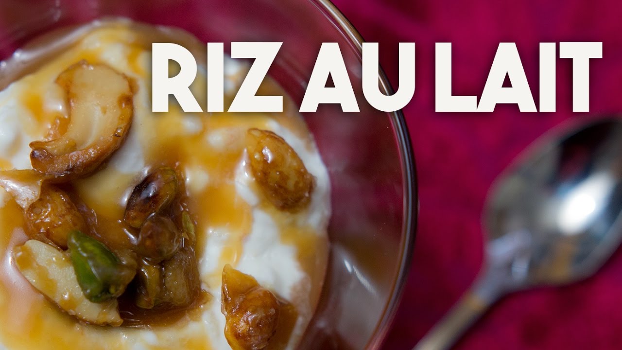 RIZ AU LAIT - VALENTINE's FRENCH style Rice Pudding with SALTED CARAMEL sauce & PRALINE