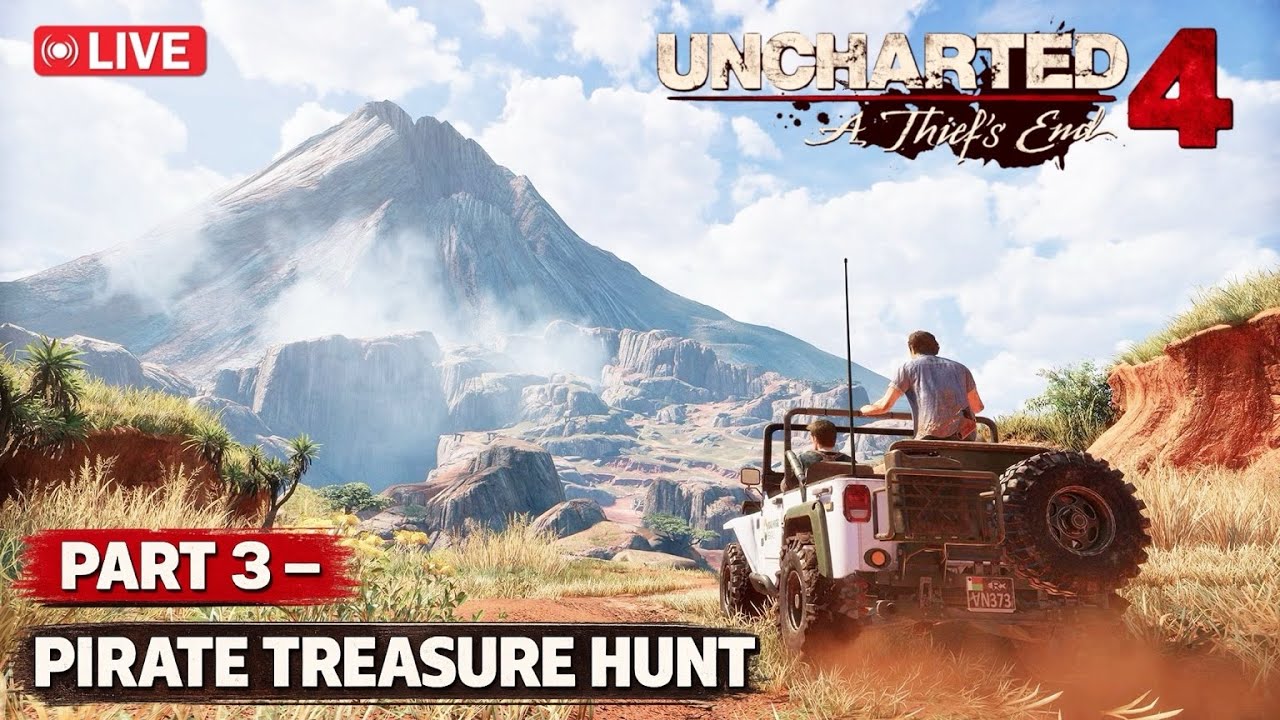 Uncharted 4 Part 3 Live | In Search of Pirate Treasure 🏴‍☠️ | Hindi Gameplay