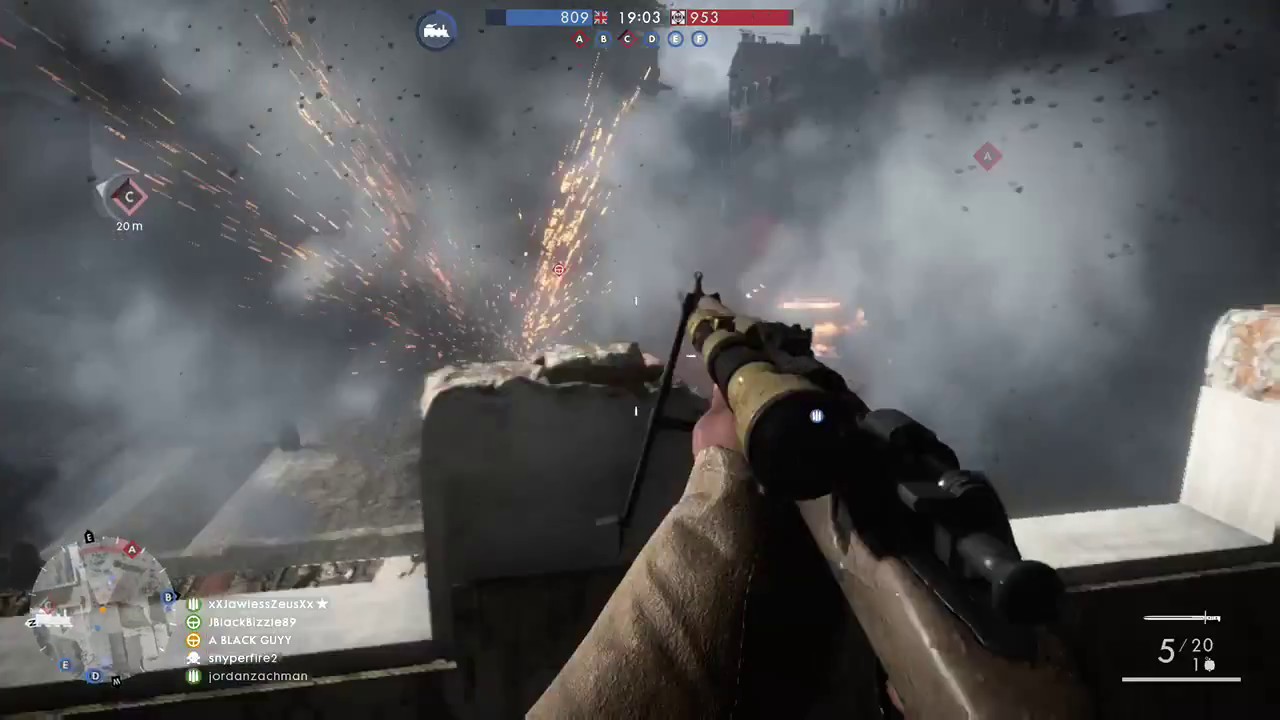 Battlefield 1 Sniper Rifle Multiplayer Gameplay CONQUEST AMENS Xbox one