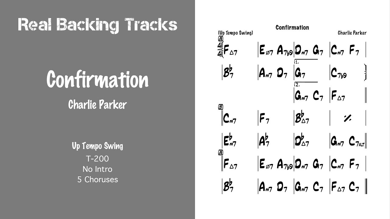 Confirmation - Real Jazz Backing Track - Play Along