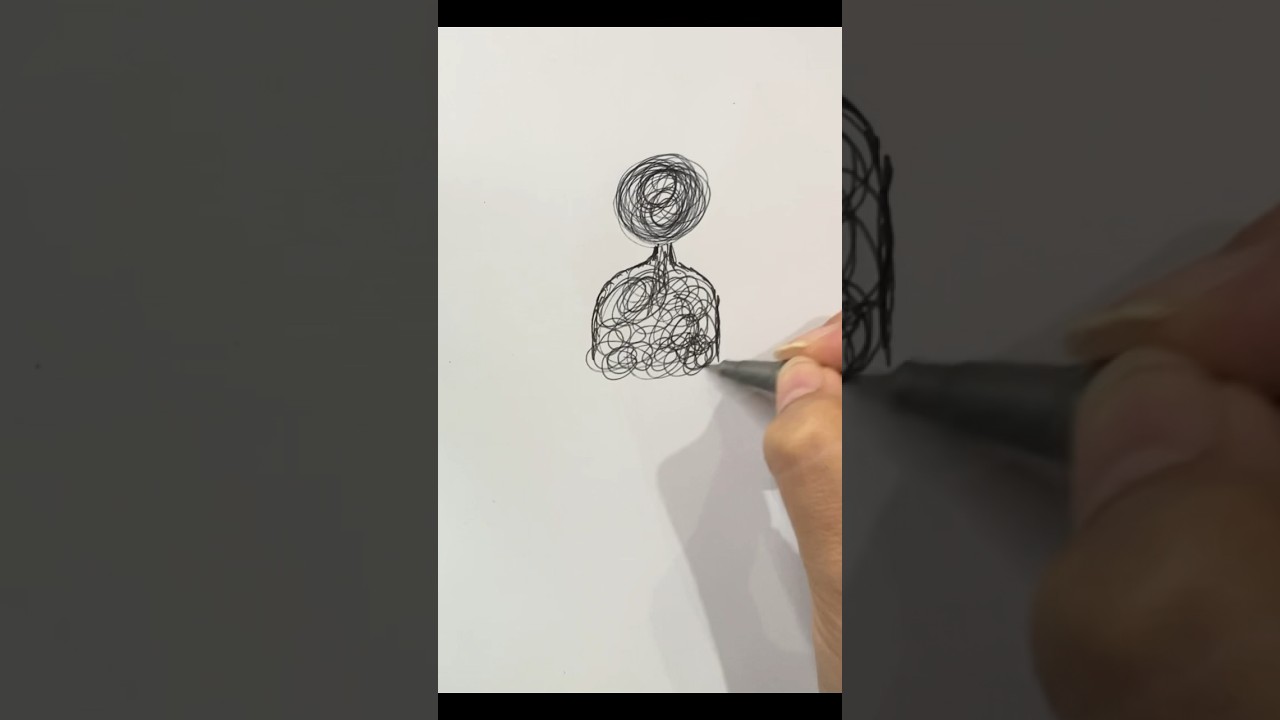 Drawing mental illness - Anxiety #viral #short #anxiety