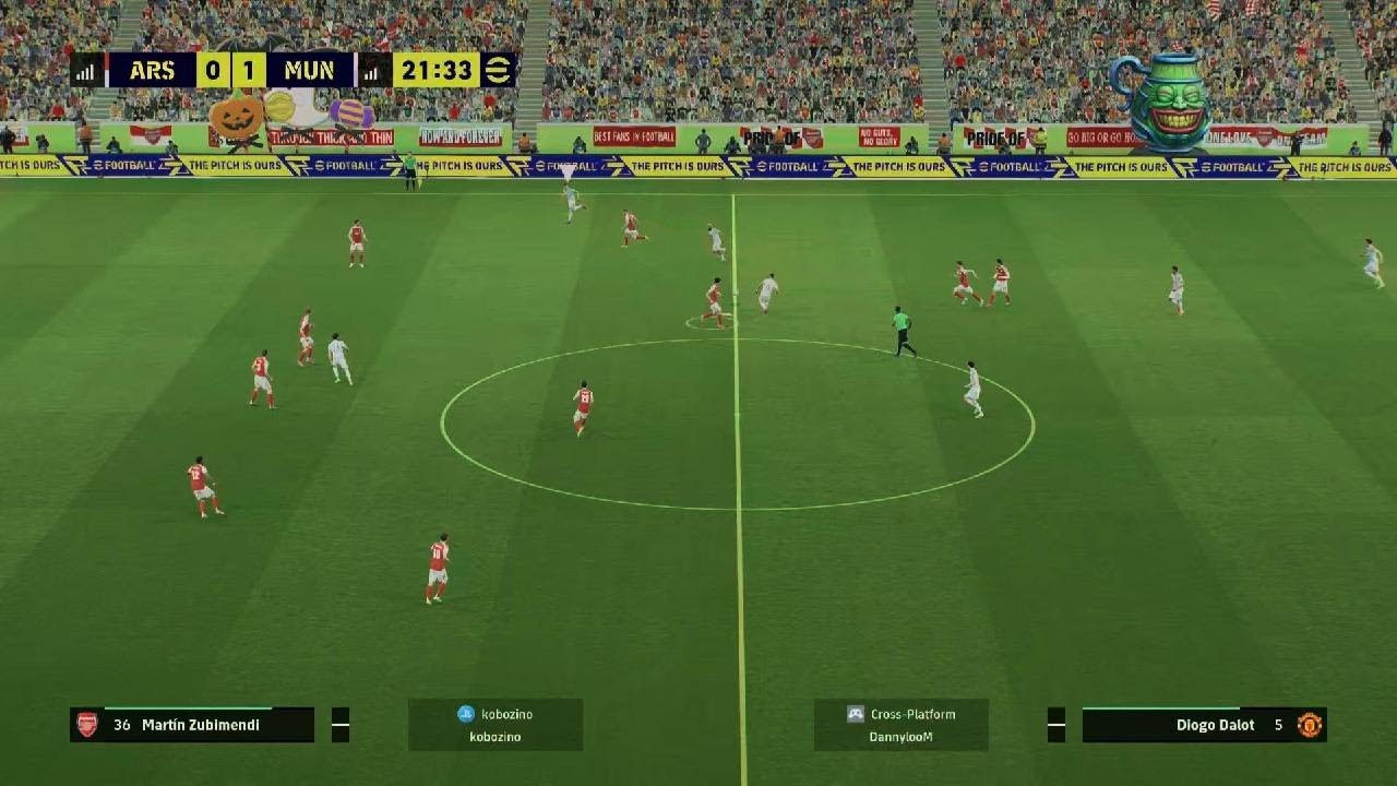 Arsenal punish ill discplined United PES 26 online challenge