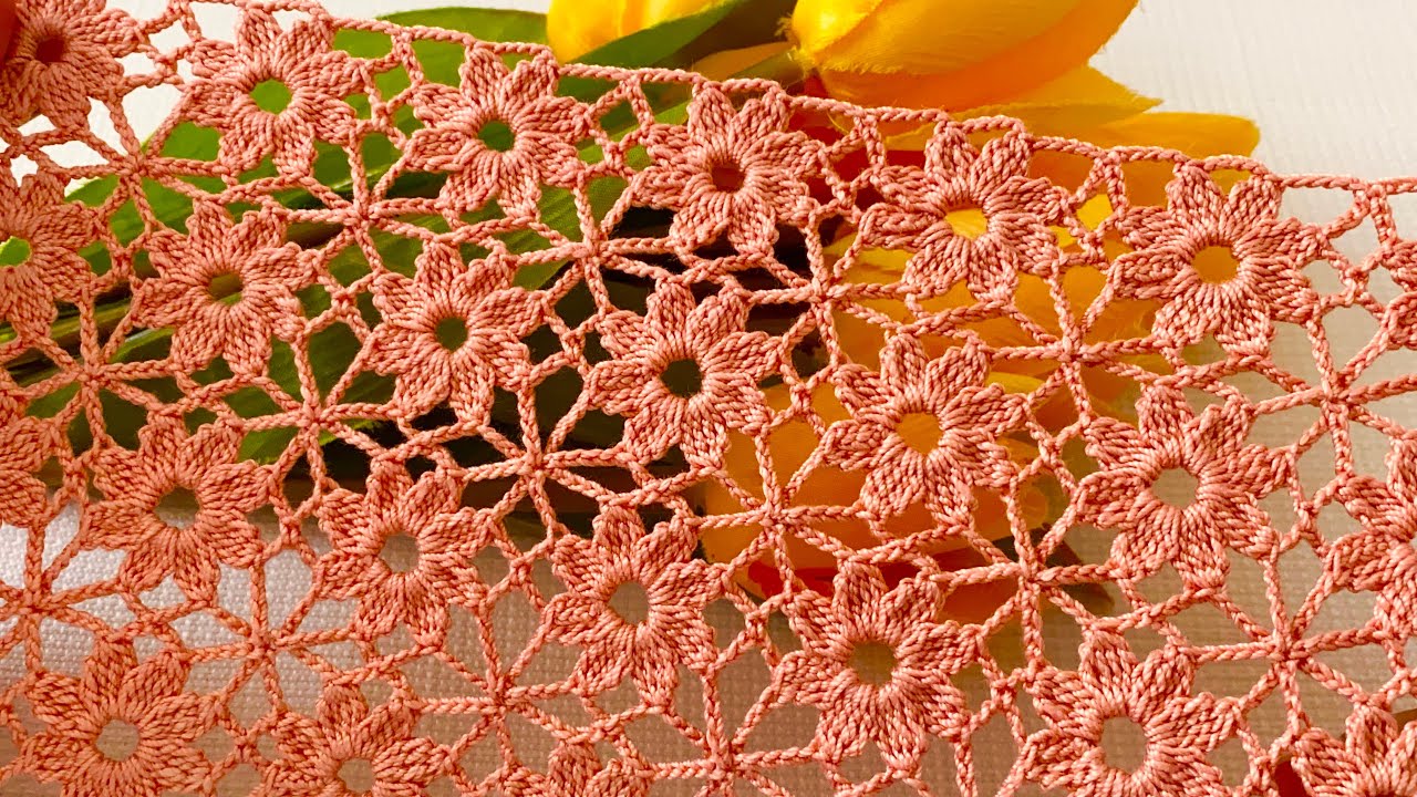 Perfect Flowers‼️Crochet Motif Look One Piece Blouse, Shawl Pattern
