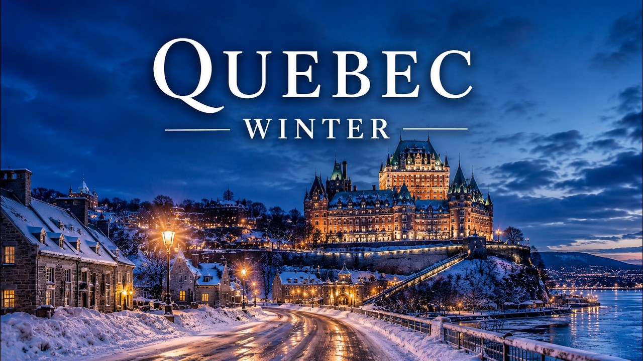 Old Québec Winter Night Walk 🇨🇦 | Château Frontenac & Dufferin Terrace 4K POV
