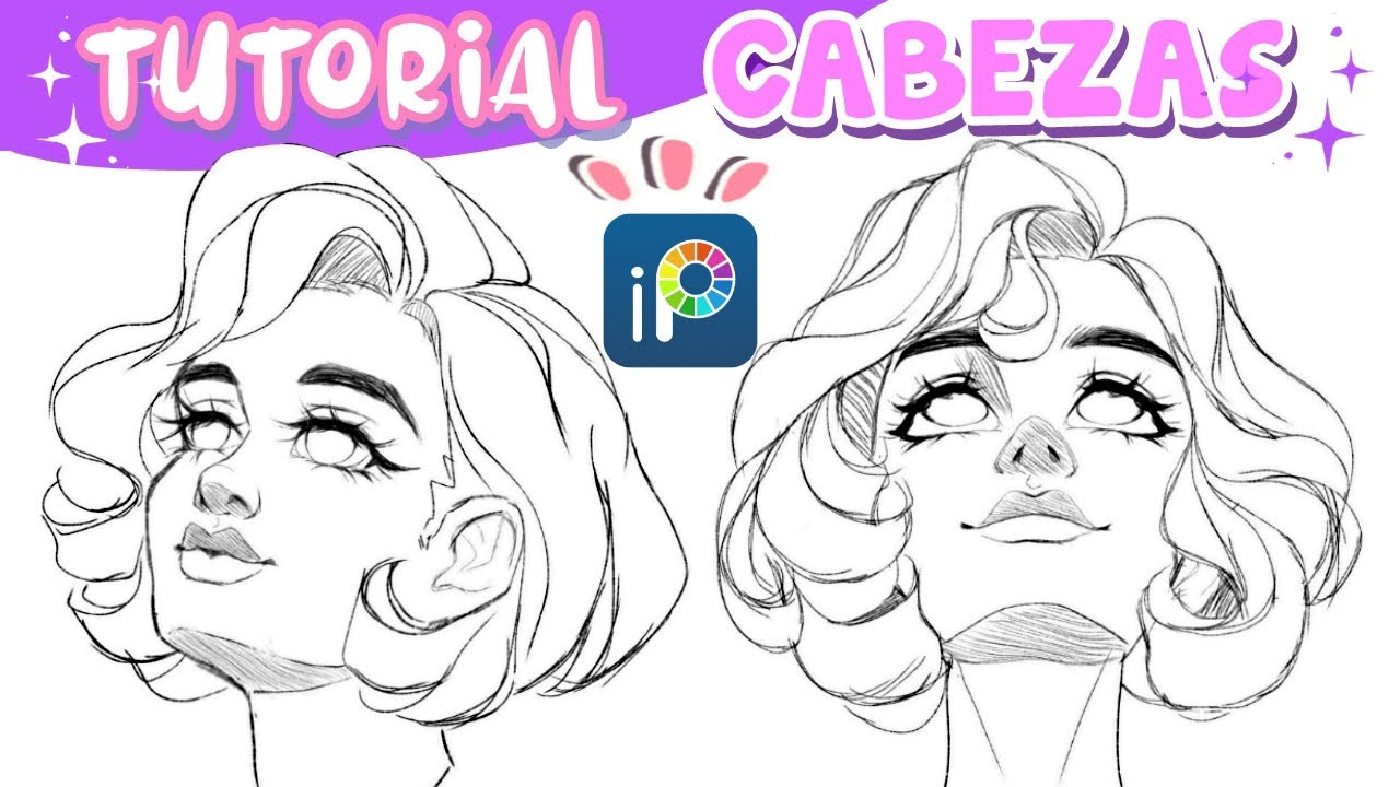 TUTORIAL | Cómo dibujar CABEZAS con vista hacia arriba 📲 Ibis paint X (ENG SUB)