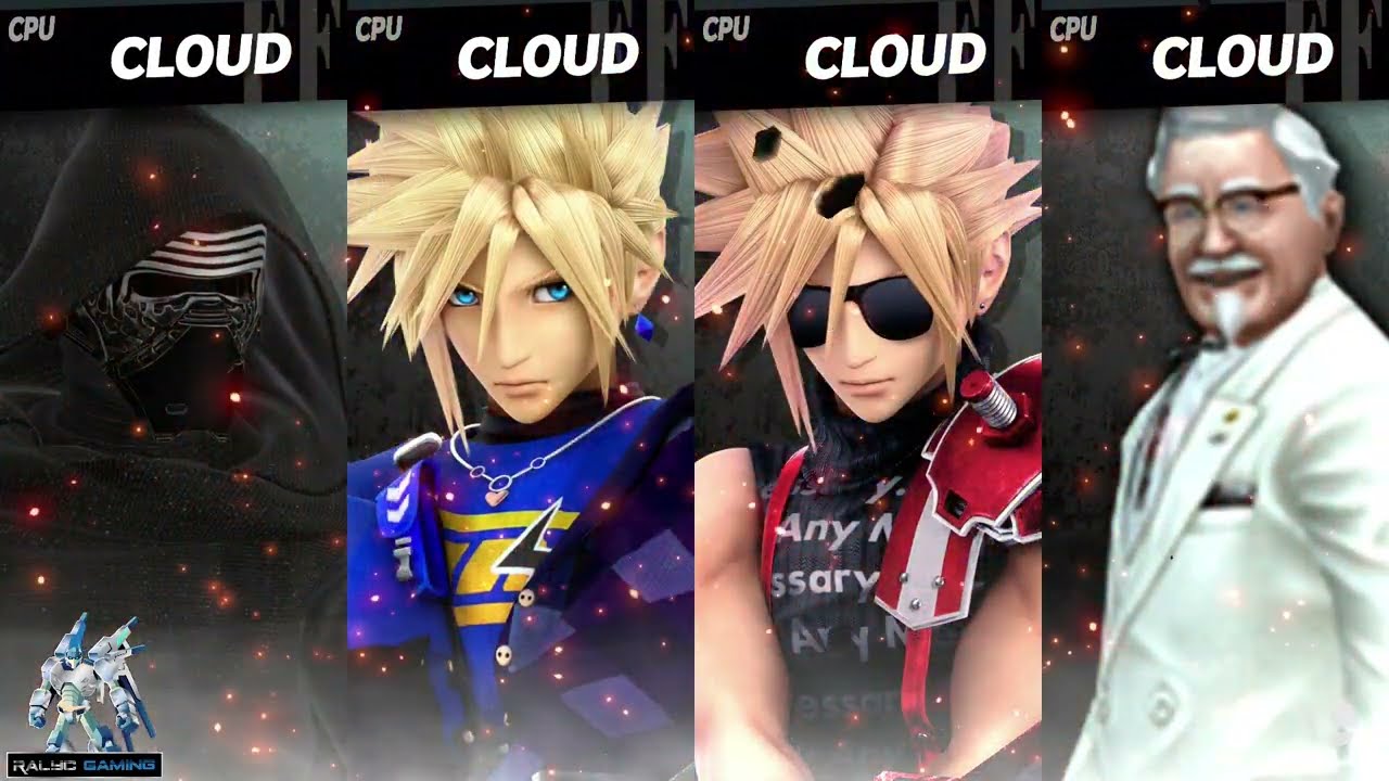 All Skins Mod Tourney:  Ken-Cloud-Corrin-Bayonetta