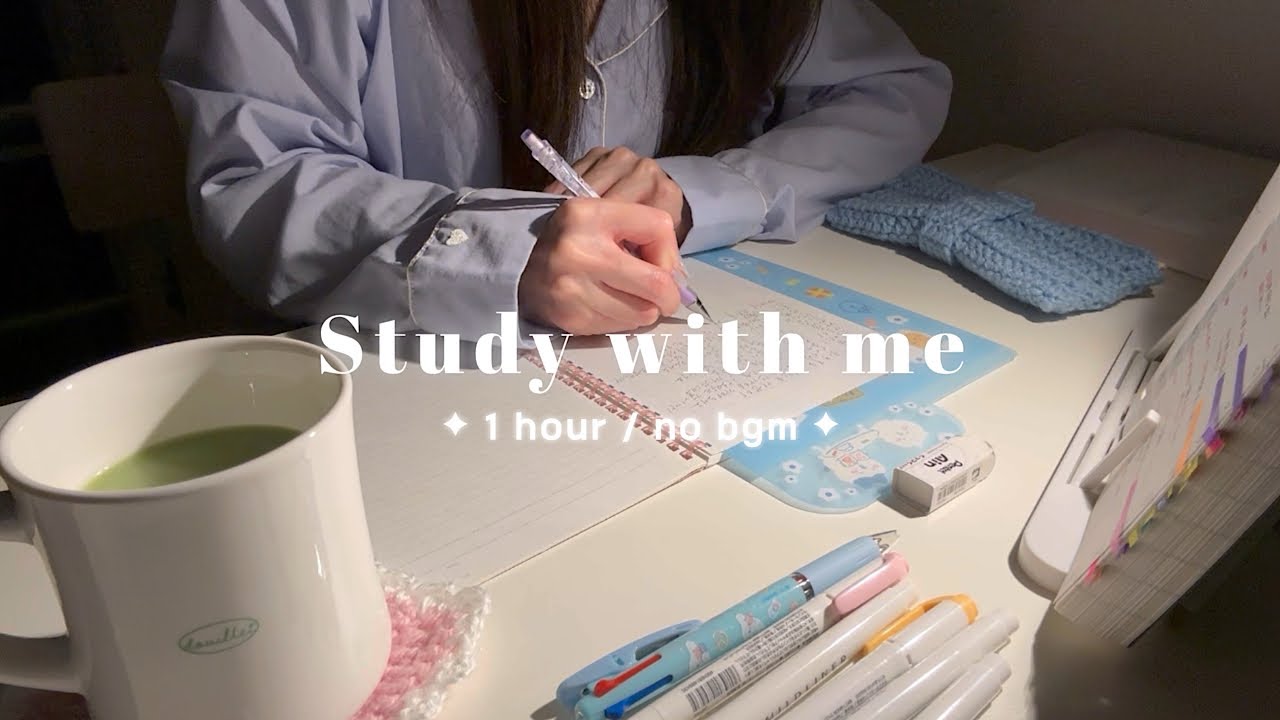 [ study with me ] Учись со мной 1 час pencil asmr / без разговоров, без музыки