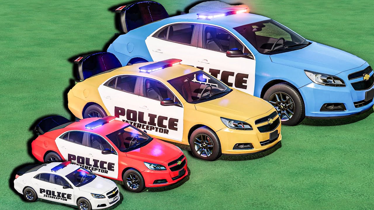 TRANSPORTING small to GIANT POLICE CARS & TRUCKS  ! FS22