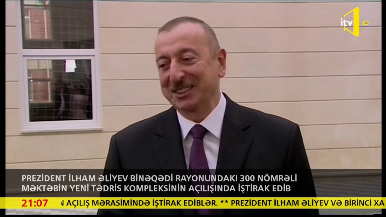 Prezident İlham Əliyev 300 nömrəli məktəbin yeni tədris kompleksinin açılışında iştirak edib
