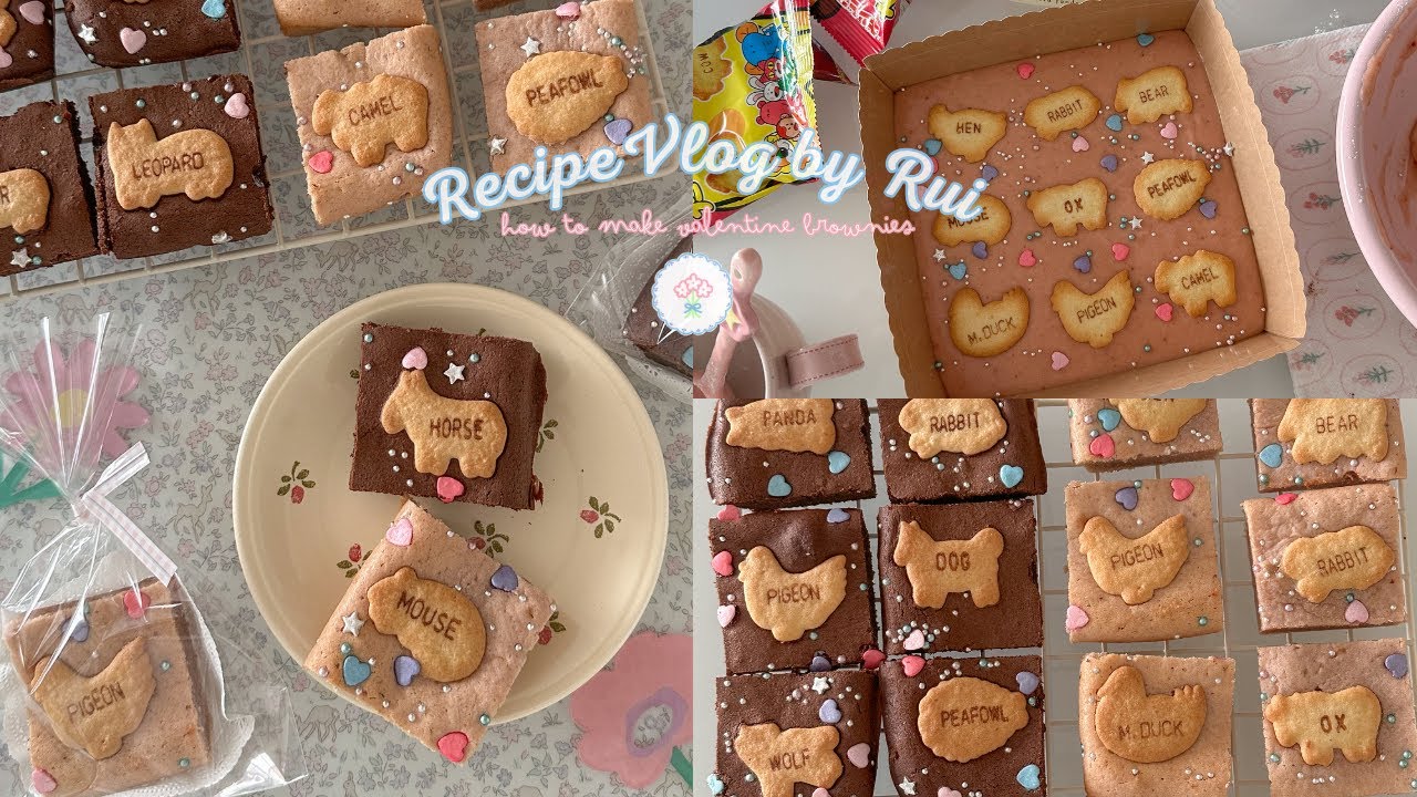 Recipe｜２種のバレンタインブラウニー💘｜スーパーと100均の型と材料で作れる簡単本格レシピ👩‍🍳