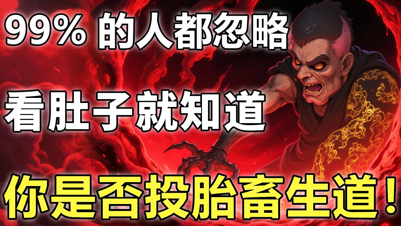 看肚子就知道此人是否投胎畜生道？孟婆透露：99%的人都從未在意！【轉世|因果|佛學】