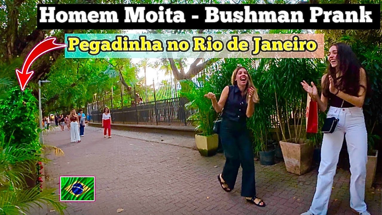 Pegadinha: Homem Moita Assustando Pessoas No Rio De Janeiro Brasil