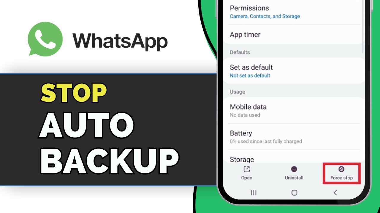 Как отключить автоматическое резервное копирование в WhatsApp (руководство на 2026 год) | Отключе...