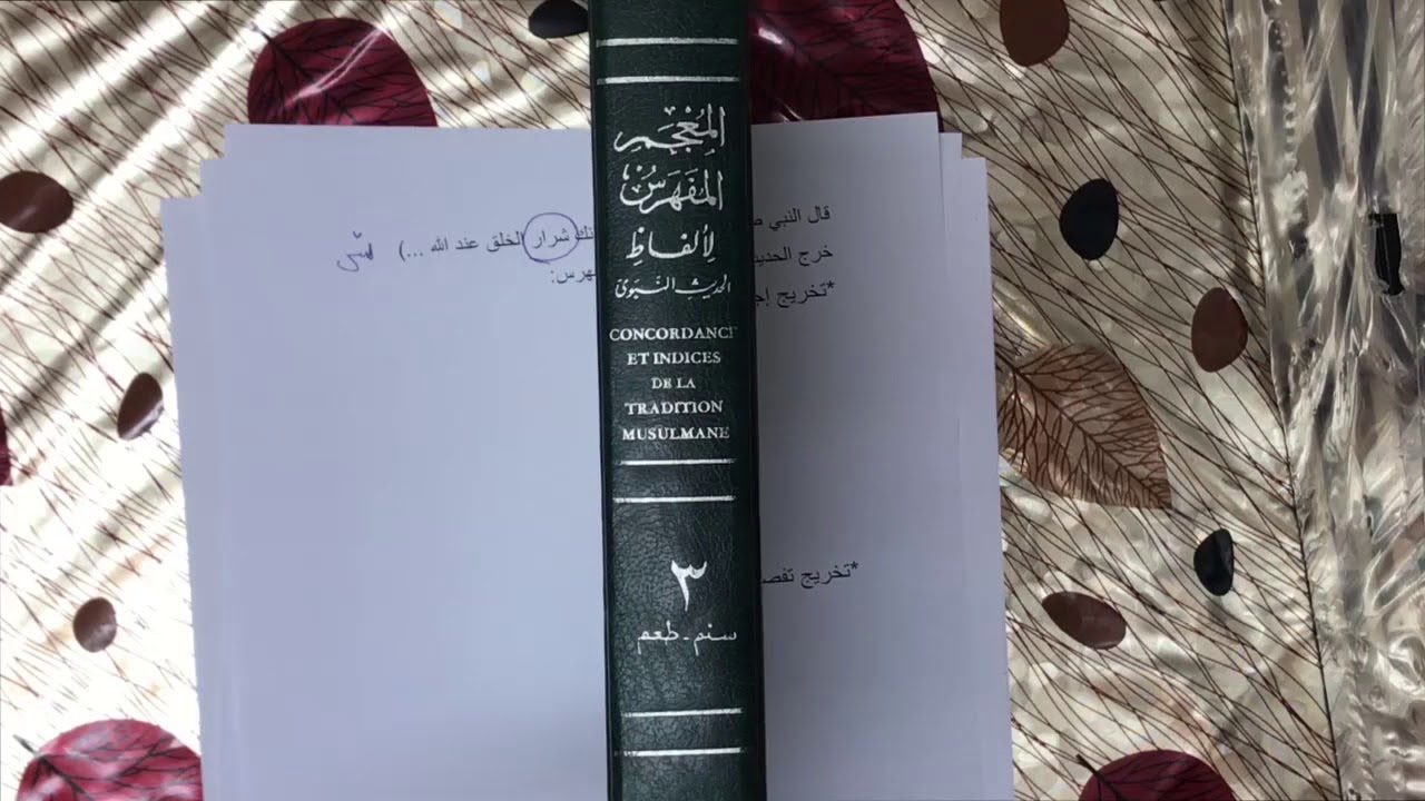 شرح مختصر التخريج بكتاب المعجم المفهرس الجزء(1)
