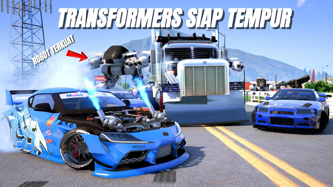 PERANG BESAR DIMULAI! TRANSFORMERS HADAPI ROBOT TERKUAT - GTA V ROLEPLAY