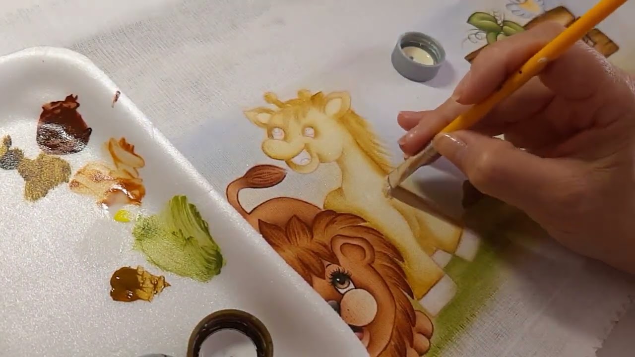 Pintando fralda. Tema safari 🦒