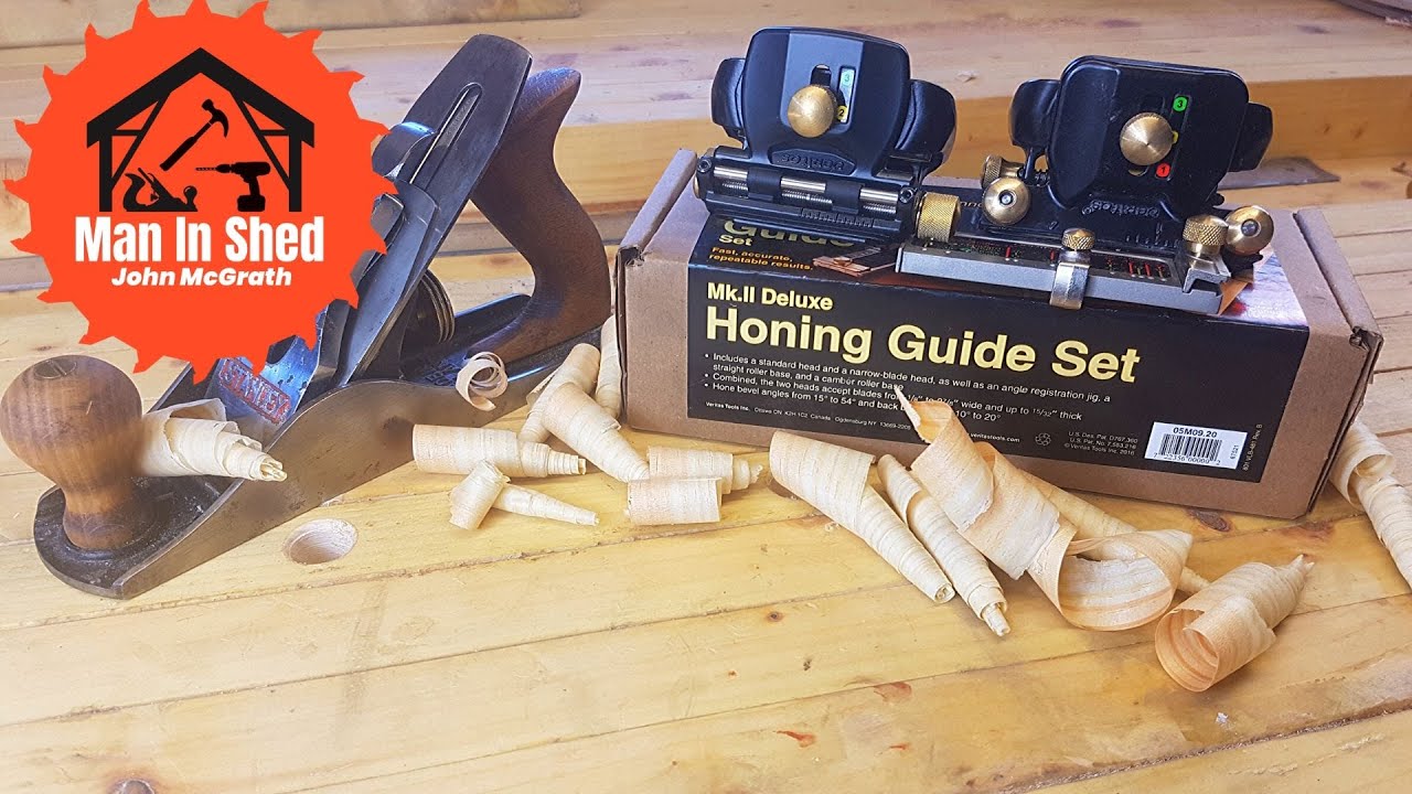 Veritas MKII Deluxe Honing Guide Review/ Plane Blade Sharpening.