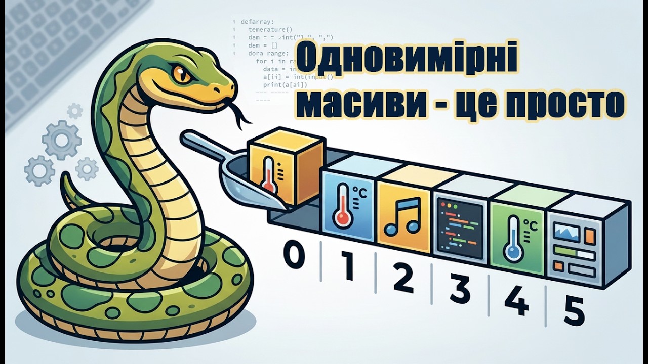 Поняття одновимірного масиву. Введення й виведення значень елементів масиву