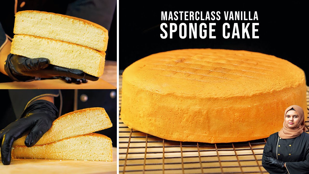 The Best Vanilla Sponge Cake Recipe  | Easy Basic Fluffy and Moist