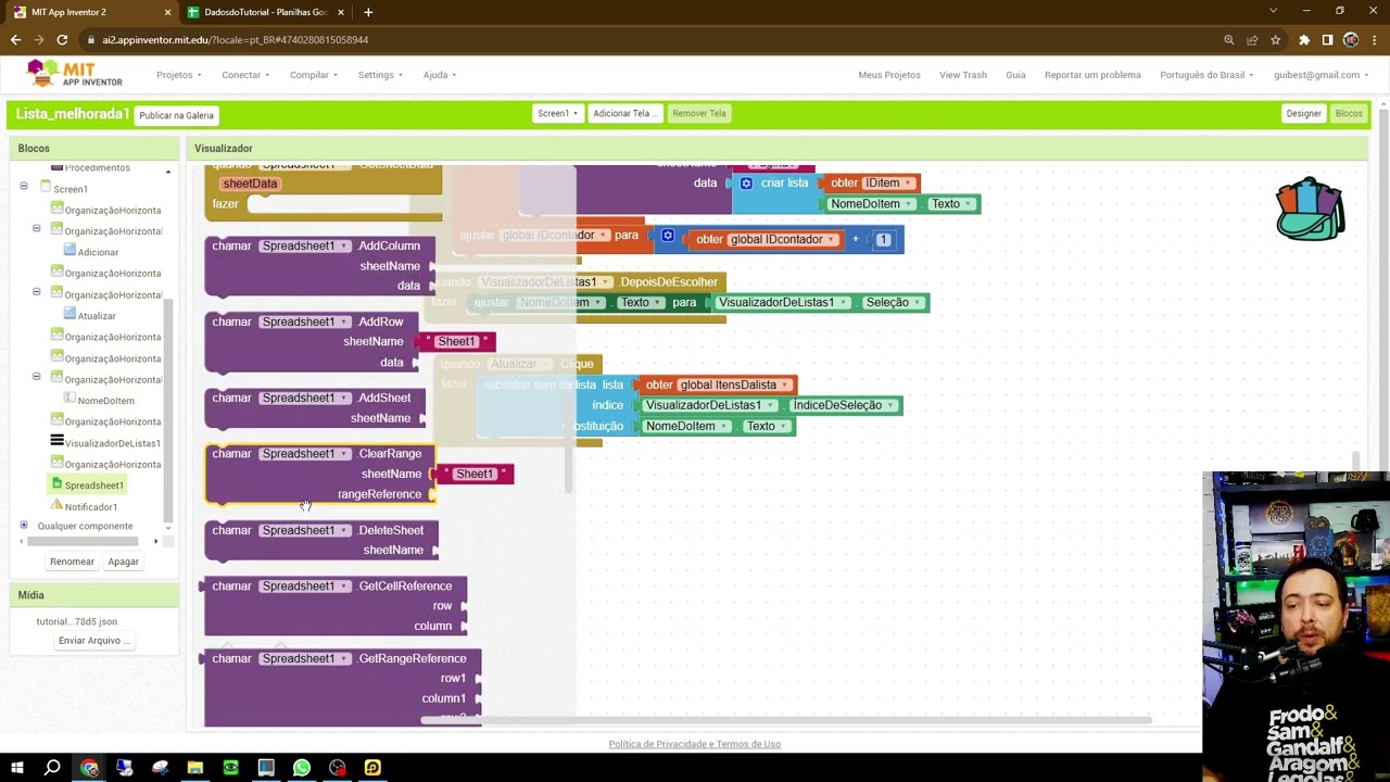 App Inventor: Edição de Itens nas Planilhas Google e ListView |2023|