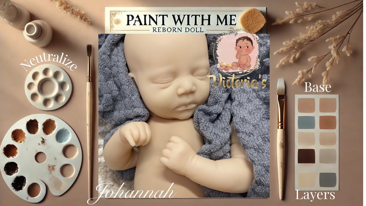 Paint With Me: Neutralizing & Base Layers for Reborn Doll Johannah by Bountiful Baby
