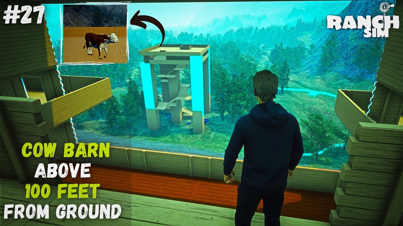 BUILDING THE TALLEST CUSTOM COW BARN | RANCH SIMULATOR PART 27 IN HINDI