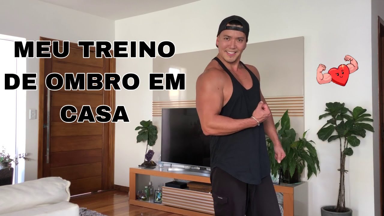 Meu treino de Ombro em Casa - Treino de ombro e trapezio completo - Treino de Ombro com Halteres