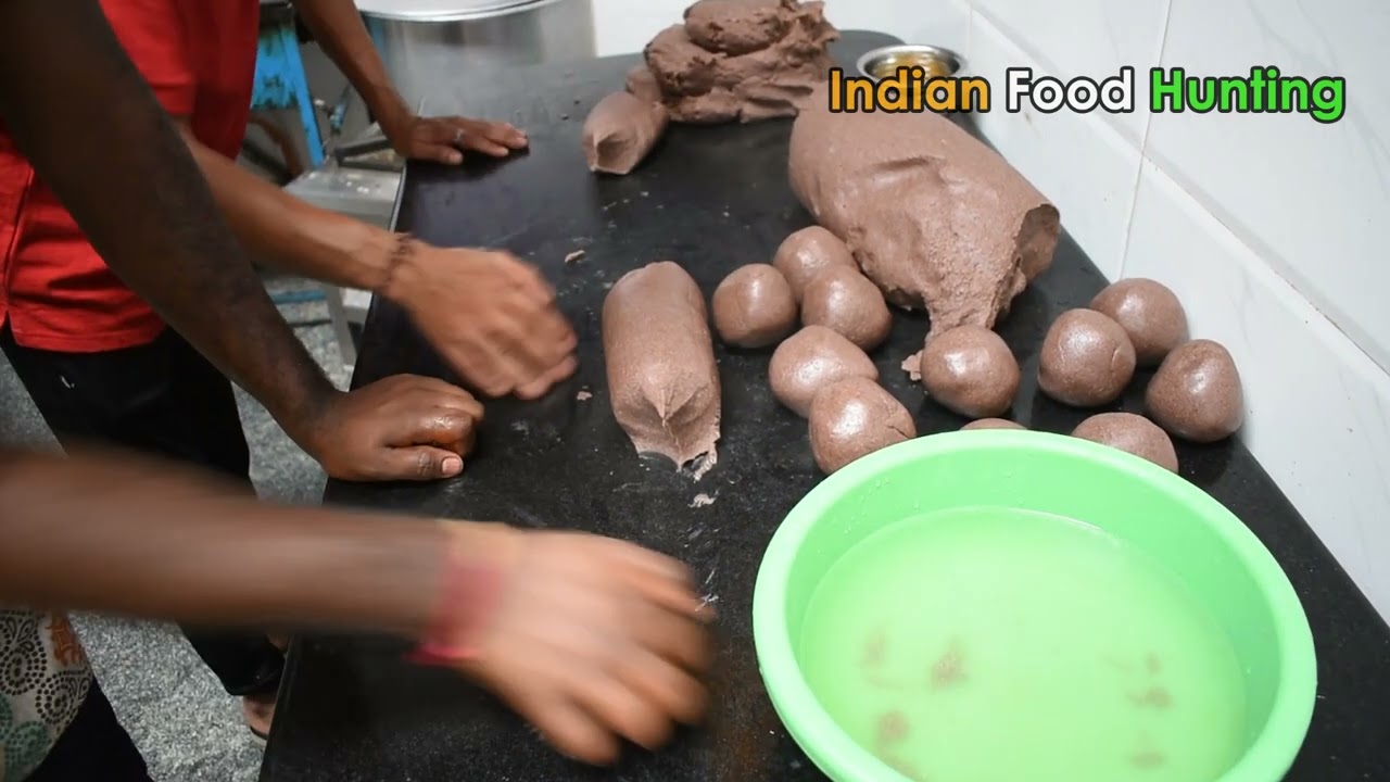 How Bulk Ragi Mudde is Made in Bangalore | Village Style Cooking 1000 Ragi Mudde | Street Food India