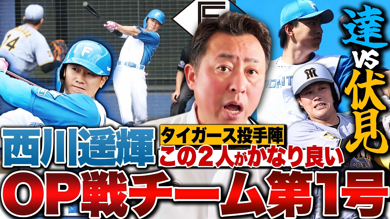 【OP戦 日ハムvs阪神】西川遥輝がチーム初本塁打!!『シーズンだったら大惨事』矢澤が痛恨の守備ミス「あの回跨ぎはかなり収穫多い」タイガース投手陣で期待の逸材が…!!