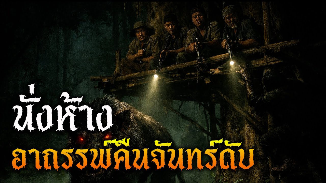 พรานป่านั่งห้างคืนจันทร์ดับ l พระจันร์เต็มดวง
