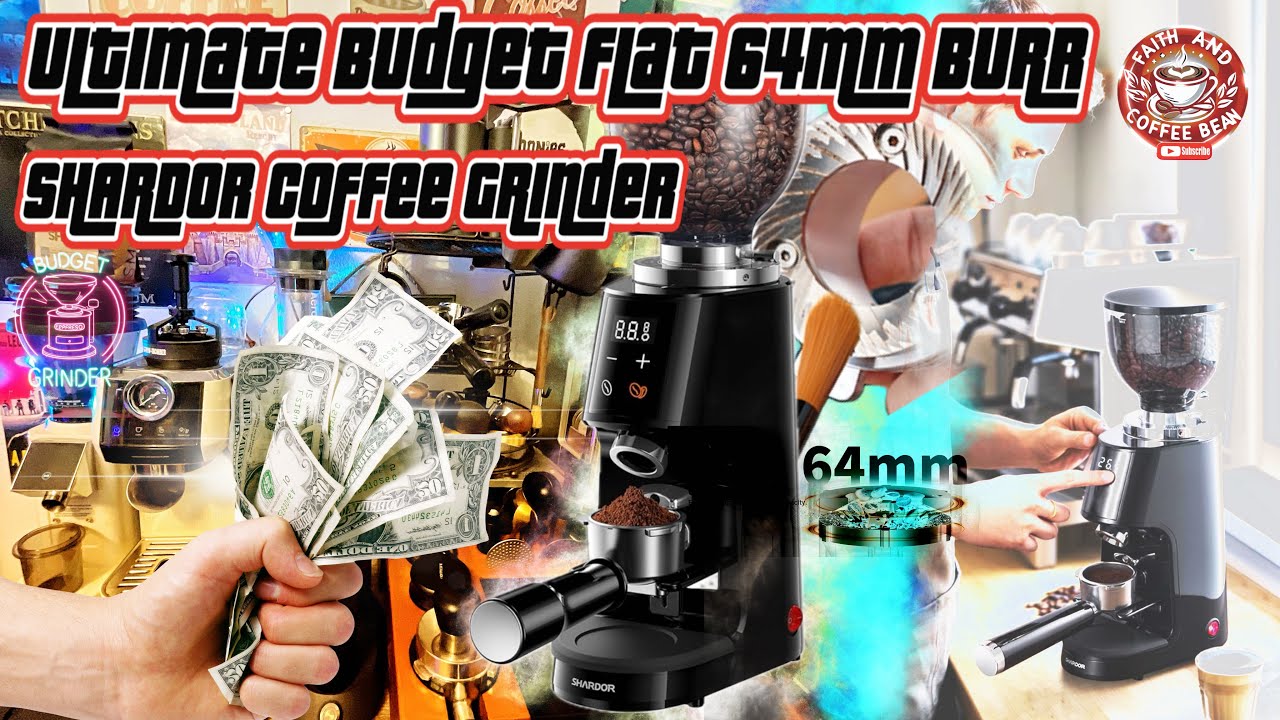 Best Budget Espresso Capable Grinder Under $140 SHARDOR 64mm Flat Burr Swappable Burrs BD-CG301