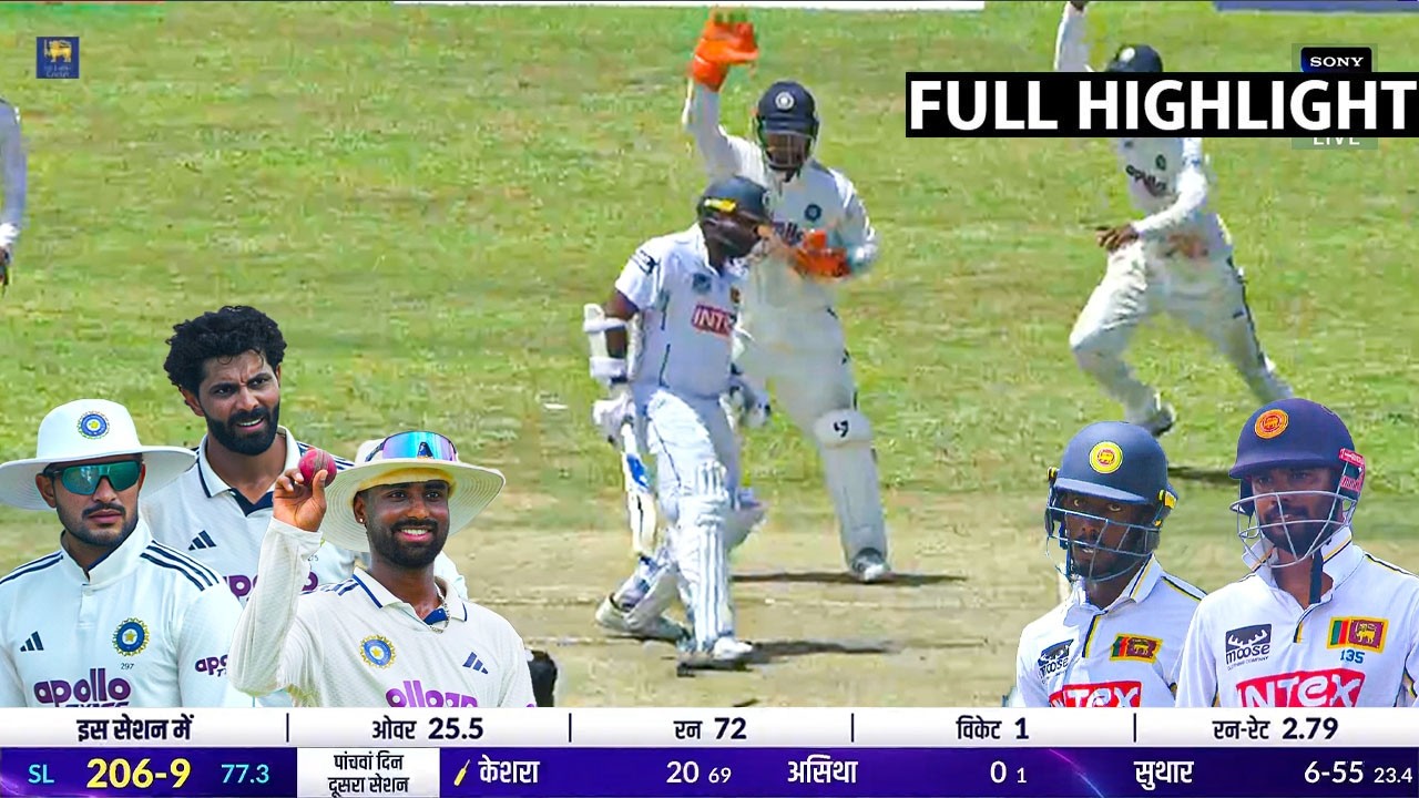 India vs Sri Lanka 1st Test Day 5 Highlights 2026, IND vs SL 1st Test Day 5 Full Match Highlights