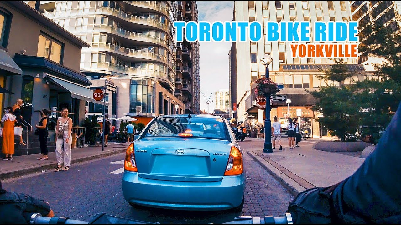 There are NO cool cars in Yorkville ? Toronto  Bike ride pov