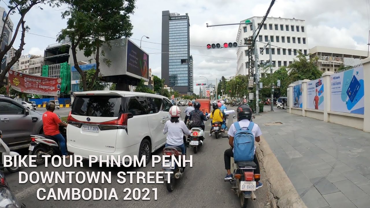 Afternoon Bike Tour Phnom Penh Downtown Street, Cambodia 2021