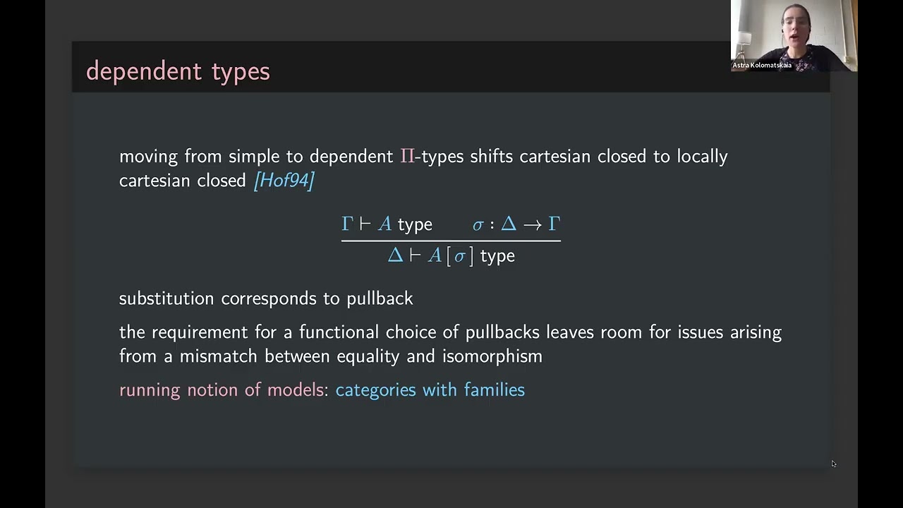Astra Kolomatskaia, Displayed Type Theory, intervals, and analytic higher categorical structures