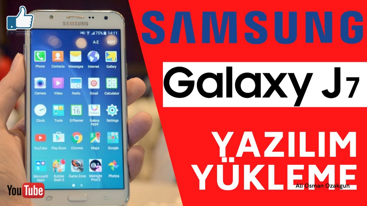 Samsung j7 yazılım yükleme