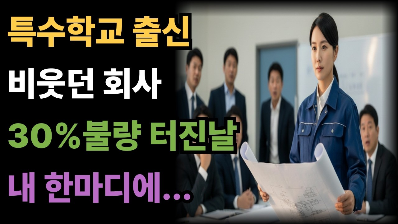특수학교 출신이라며 비웃던 회사… 불량 30% 터진 날, 내가 꺼낸 한마디에 모두 놀라게 되는데....