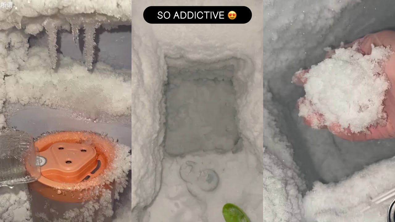 Frozen Freezer🥰You Won’t Believe What’s Under This Ice!🧊This Ice Cleanup Is Weirdly Addictive😍ASMR❤️