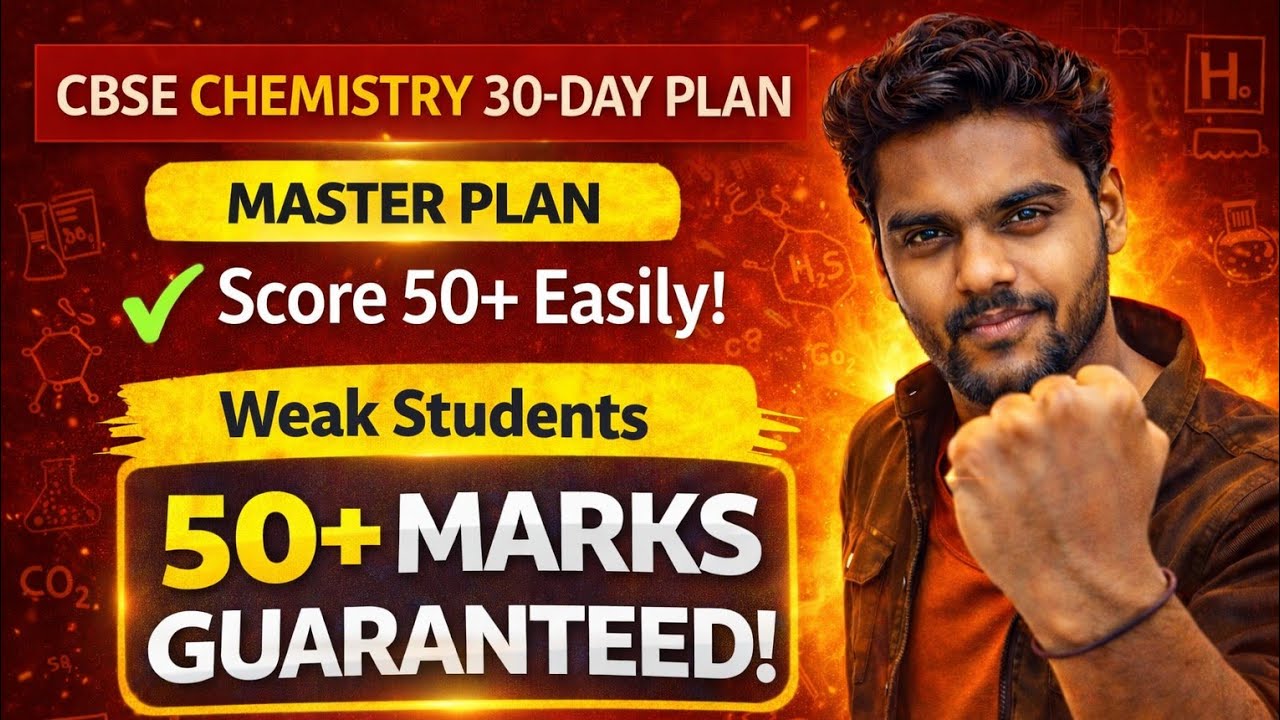 Chemistry 30-Day Strategy | 50+ Marks Guaranteed | Easy Chapters Only | CBSE Class 12 Boards